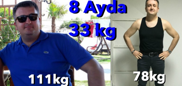 8 Ayda 33 kg Verdim